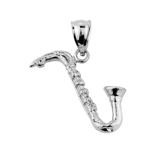 Sterling Silver Saxophone Pendant