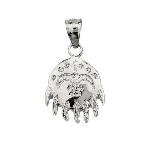 Sterling Silver Native American Indian Pendant Necklace