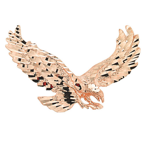 Rose Gold Soaring Eagle Pendant