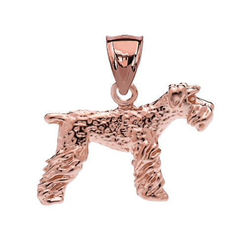 Rose Gold Lakeland Terrier Pendant Necklace