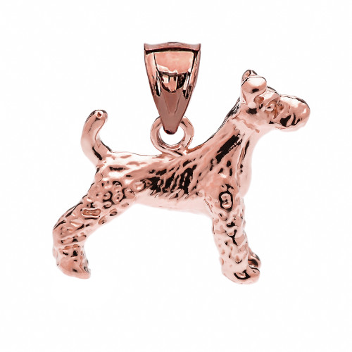 Rose Gold Irish Terrier Pendant Necklace