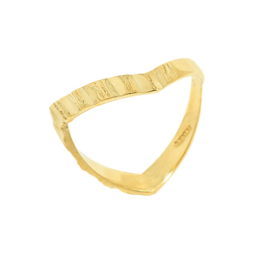 Yellow Gold Diamond-Cut Thumb Ring