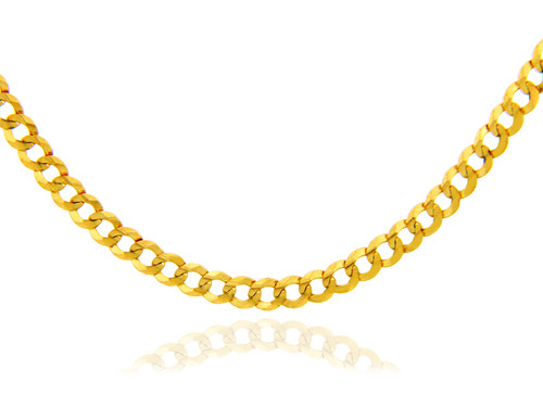 Gold Chains and Necklaces - Cuban Gold Chain 0.8 mm