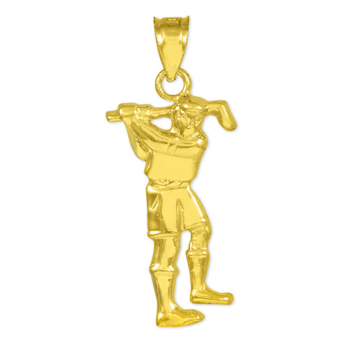 Golfer Gold Charm Sports Pendant Necklace