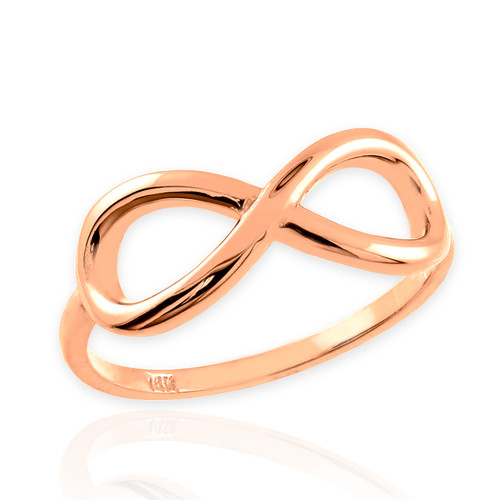 Polished Rose Gold Infinity Ring