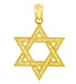 Gold Jewish Star of David Charm Pendant (S) 1-inch