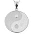 Gold Chinese Yin & Yang Tai Chi Taoist Symbol Charm Pendant Necklace(Available In Yellow/Rose/White Gold)
