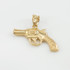 Solid Gold Revolver Pistol Gun Pendant Necklace (Available in Yellow/Rose/White Gold)