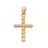 High Polish Reversible Diamond Cross Elegant Gold Pendant Necklace (Available in Yellow/Rose/White Gold)