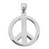 Gold Boho Peace Sign Pendant Necklace (Available in Yellow/Rose/White Gold)