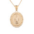 Saint Mary Pendant Necklace in Yellow Gold