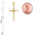 Crucifix Cross (INRI) Pendant Necklace in Yellow Gold
