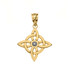 Diamond Wiccan Witches' Pagan Magic Knot Pendant