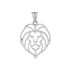 Lion Head Cut Out Pendant Necklace in Gold (Yellow/Rose/White)