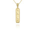 Yellow Gold Egyptian Hieroglyphics Pendant Necklace