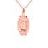 Rose Gold Saint Guadalupe Illuminated Pendant Necklace