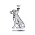 White Gold Labrador Retriever Sitting Pet Dog Pendant