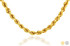 2.5mm Ultra Light Diamond Cut 10K Gold Rope Chain