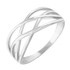 White Gold Celtic Knot Thin Band Women's Ring
