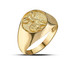 12 Astrological Men's Gold Zodiac Sign Signet Rings (Available in Yellow/Rose/White Gold)