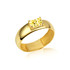 Yellow Gold Citrine Birthstone Radiant Cut 5 mm Band Ring