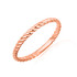Rose Gold Twisted Rope Eternity Band Ring