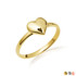 Gold Solid Heart Love Ring