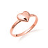 Rose Gold Solid Heart Love Ring