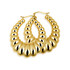 14K Yellow Gold Reversible Croissant Hoop Earrings