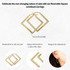 Yellow Gold Square Leverback Earrings