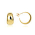 Yellow Gold Dome Hoop Stud Earrings