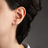 Gold Genuine Gemstone Halo Stud Earrings (Available in Yellow/Rose/White Gold)
