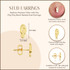 Yellow Gold Flip Flop Beach Sandals Stud Earrings with measurements