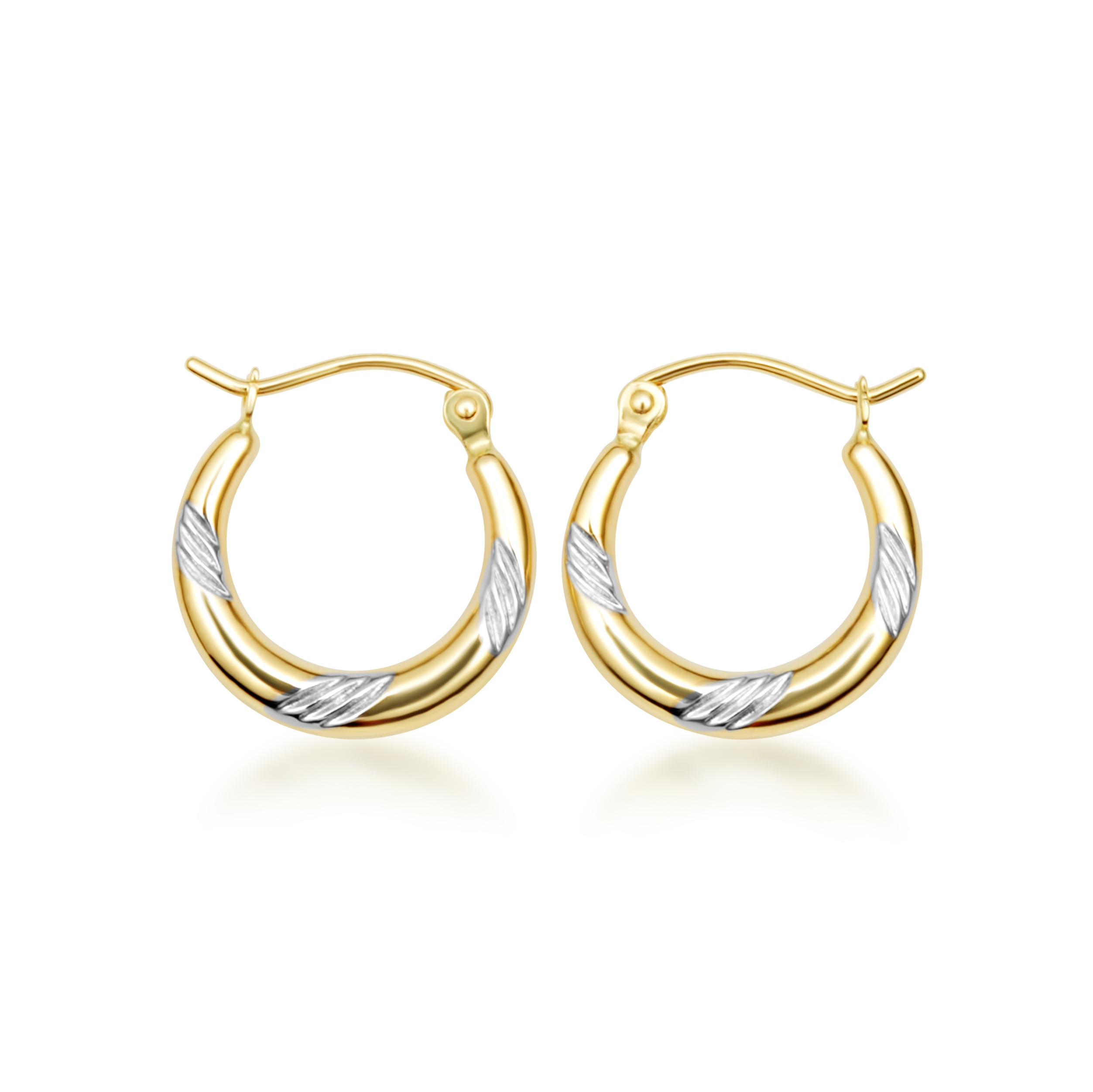 ☆TATIANA☆ Twill round two-line hoop earrings EC1425 The Tatiana Hoop Earrings – Everything Oro Jewelry