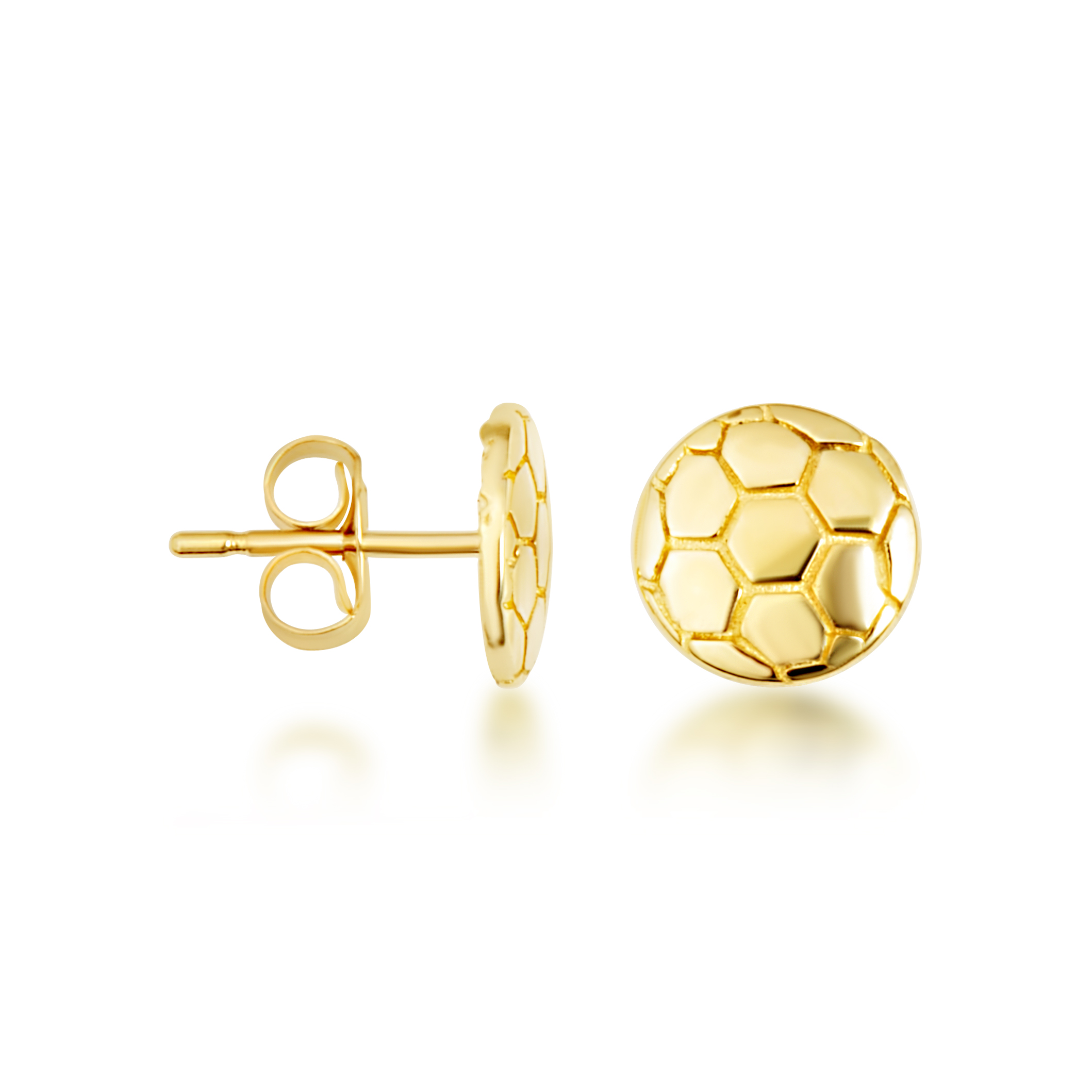 ◆VINTAGE HOLLYWOOD◆ Classic Ball Earrings 3set VH2379EA005 Vintage Hobe Round Clip on Earrings, 1950s Gold Tone Mesh