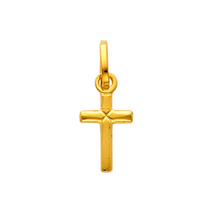 14K Gold Charisma Cross Charm Pendant