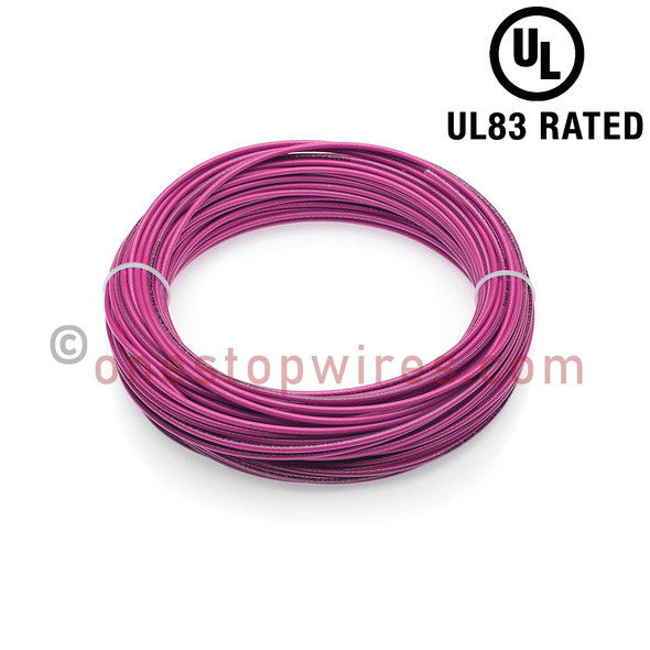 12 AWG Gauge Insulated Copper Building Wire - THHN / THWN-2 - UL Listed - #12 STRANDED - Pink - (Sold By The Foot)