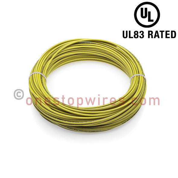 12 AWG Gauge Insulated Copper Building Wire - THHN / THWN-2 - UL Listed - #12 STRANDED - Yellow - (Sold By The Foot)