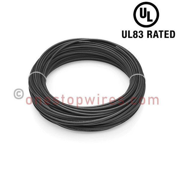 10 AWG Gauge Insulated Copper Building Wire - THHN / THWN-2 - UL Listed - #10 STRANDED - Black - (Sold By The Foot)