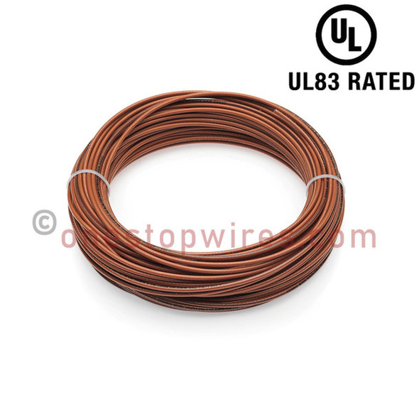 10 AWG Gauge Insulated Copper Building Wire - THHN / THWN-2 - UL Listed - #10 SOLID - Brown - (Sold By The Foot)