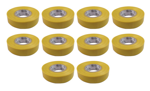 7 MIL PVC Electrical Tape – 3/4″ x 60′ - Yellow (10 Pack)