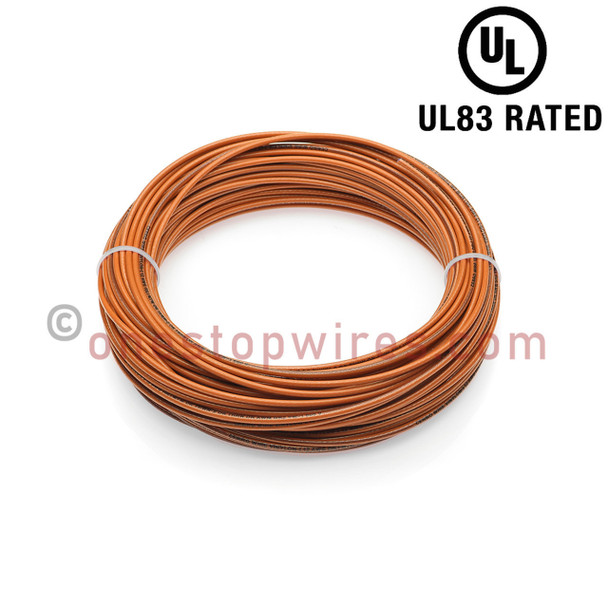 10 AWG Gauge Insulated Copper Building Wire - THHN / THWN-2 - UL Listed - #10 STRANDED - Orange - (Sold By The Foot)