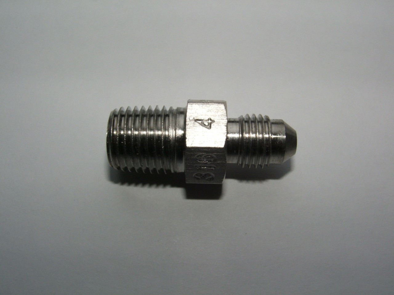 Stainless Steel 1/4" M NPT x JIC Straight Adapter