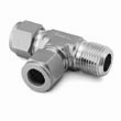 1/8" M NPT x 1/4" Tube x 1/4" Tube Run "T"