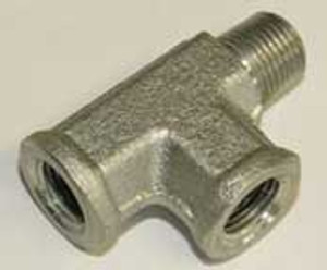 1/8" M NPT x 1/8" F NPT x 1/8" F NPT Run "T" 1/8" M NPT x 1/8" F NPT x 1/8" F NPT Run "T"