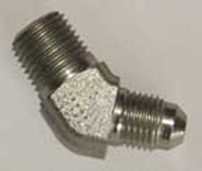 1/4" M NPT x JIC 45 Degree Elbow 1/4" M NPT x JIC 45 Degree Elbow