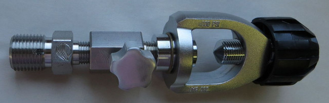 SCBA to Scuba Adapter with Bleeder SCBA to Scuba Adapter with Bleeder