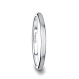 Bronwen Domed Brushed Women's White Tungsten Wedding Band