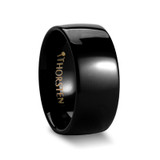 Corvus Domed Black Tungsten Wedding Band