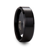 Elise Brushed Black Tungsten Wedding Band